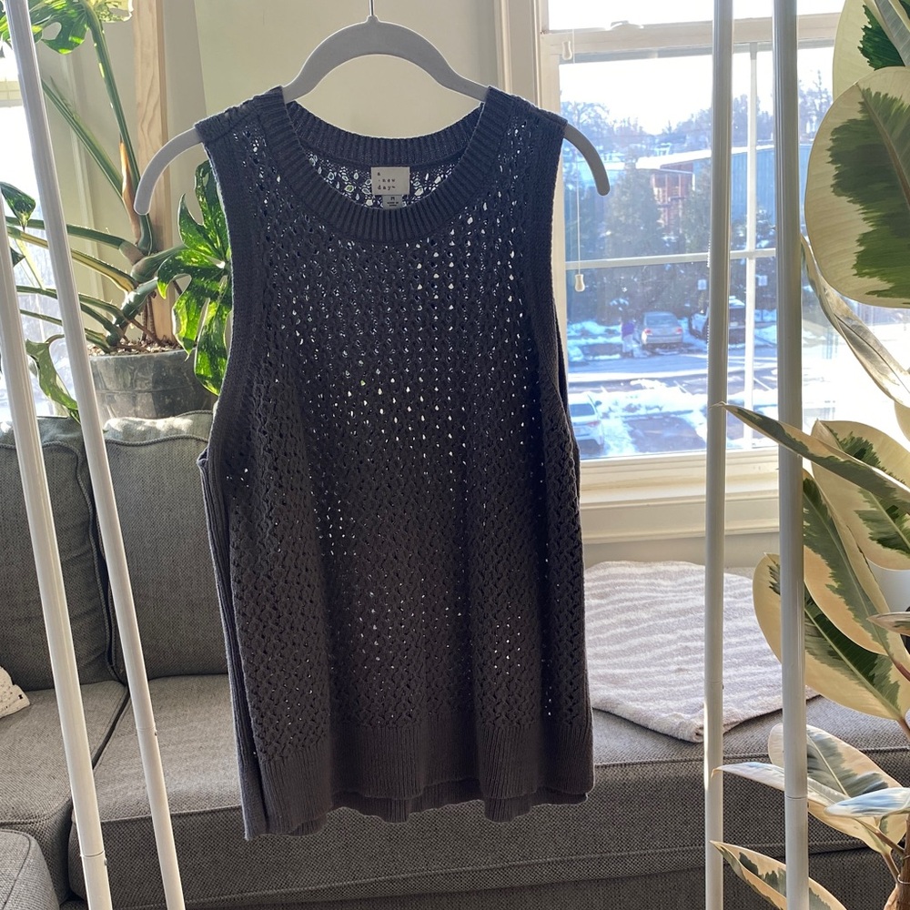 Army Green Knit Tank Top